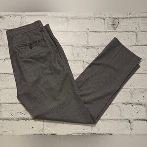 Calvin Klein Slim Fit Gray Wool Blend Dress Pants 53% Wool 34x32